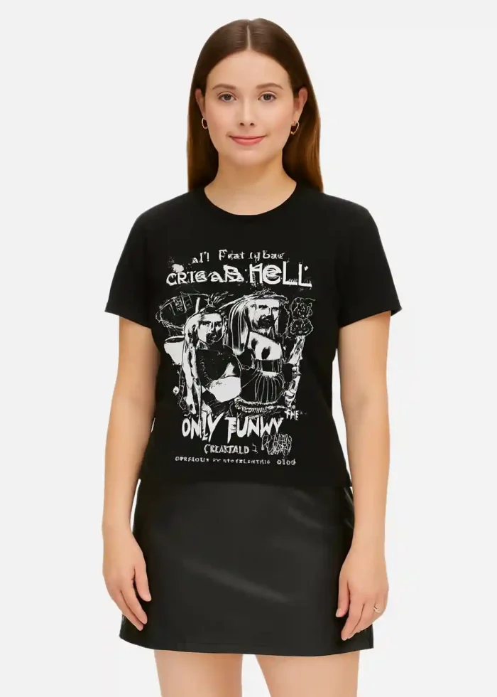 Anime-T-Shirt-Printed-Short-Sleeve-black