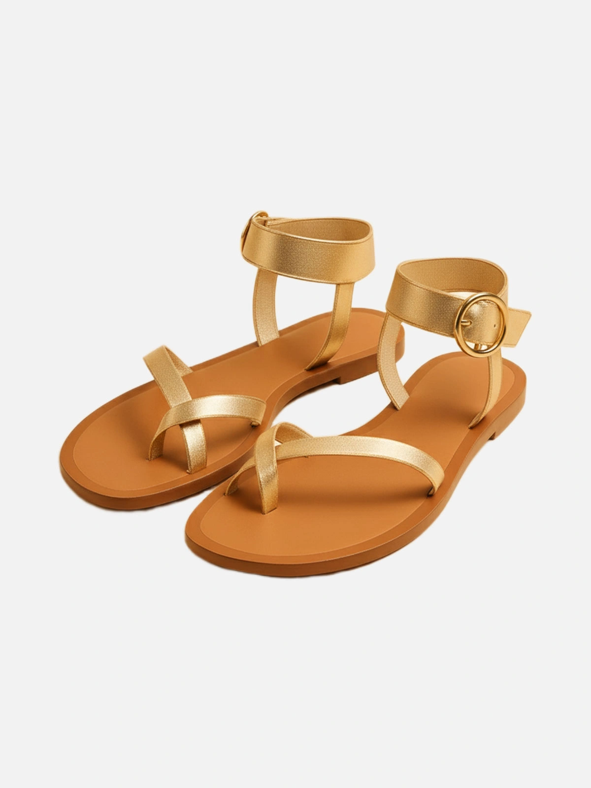 The-Metallic-Gold-Women's-Sandals - Image 4